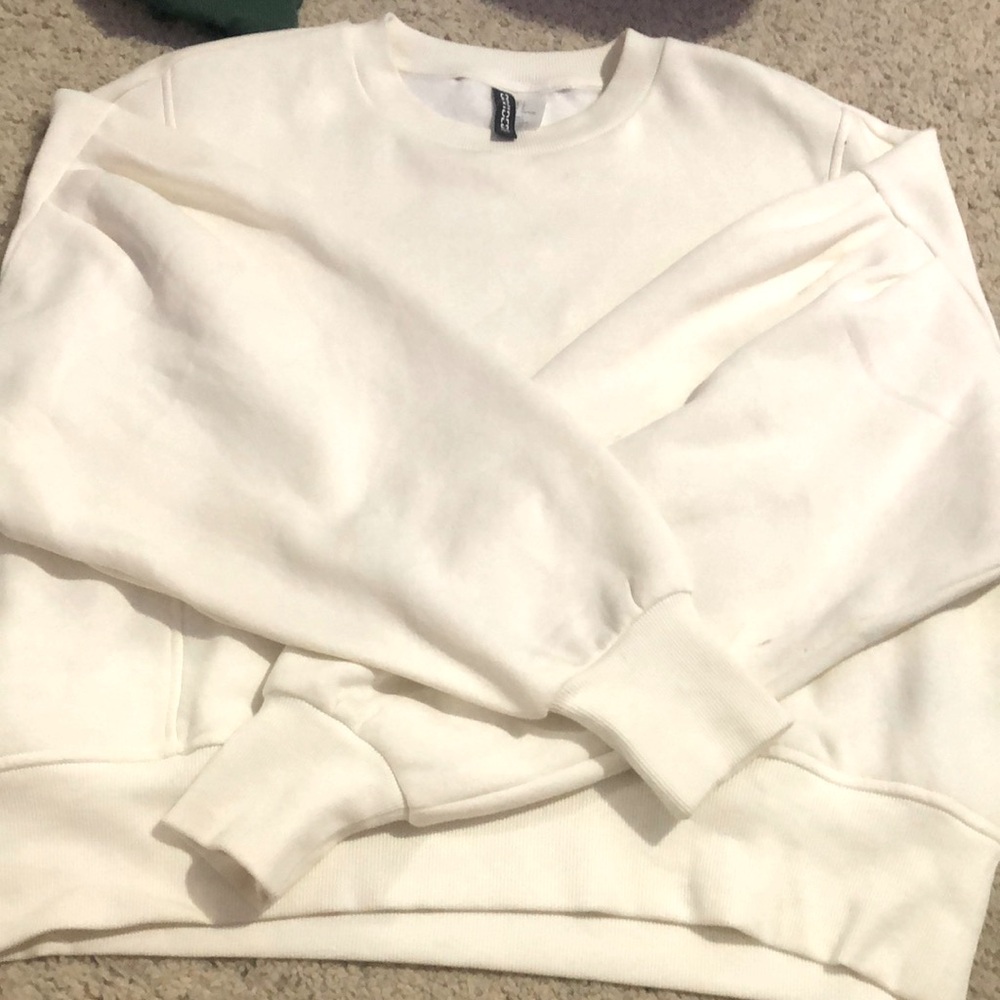 Cream crew neck